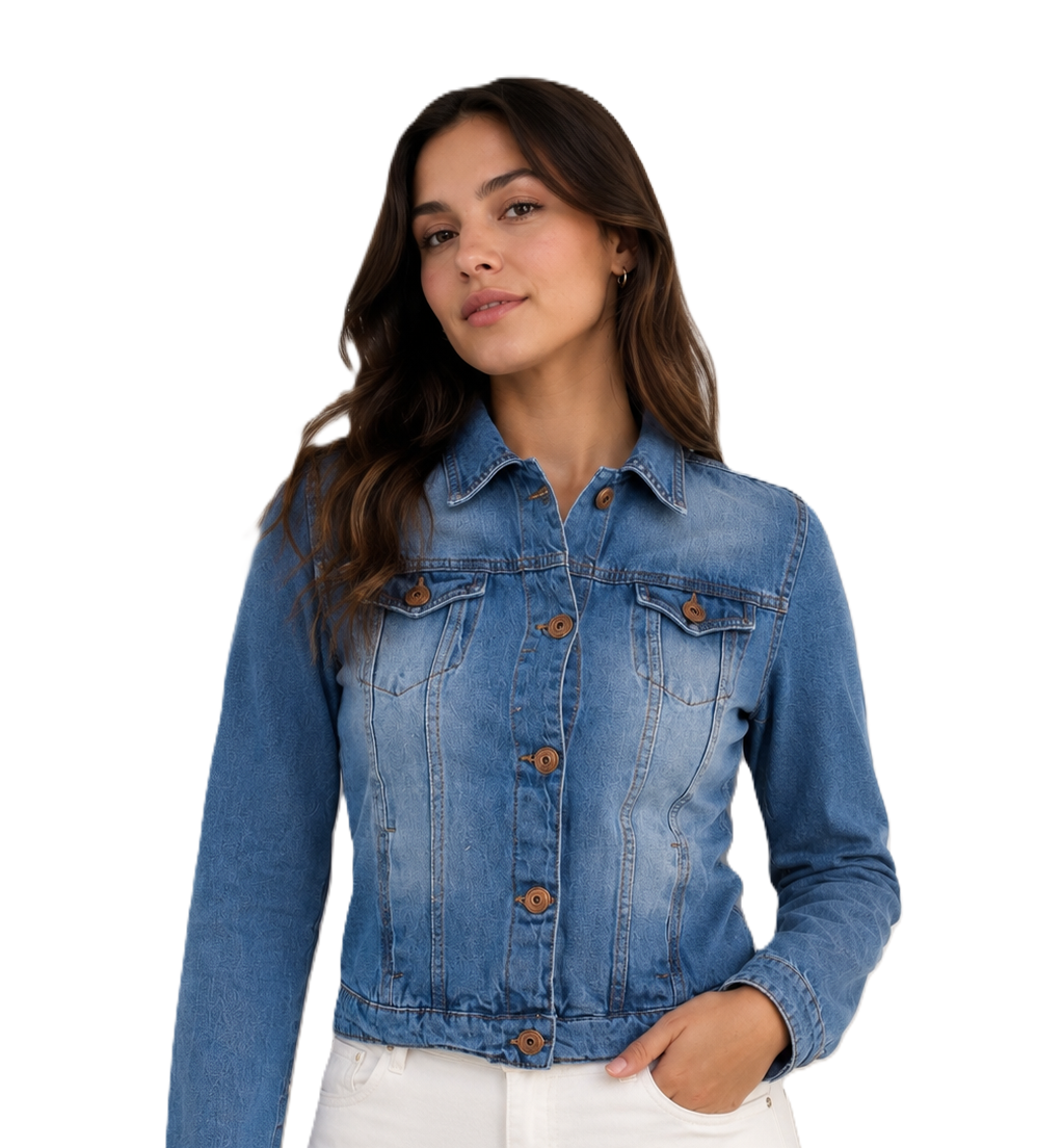 Esencial Chaqueta Denim para Mujer  -           P22 008